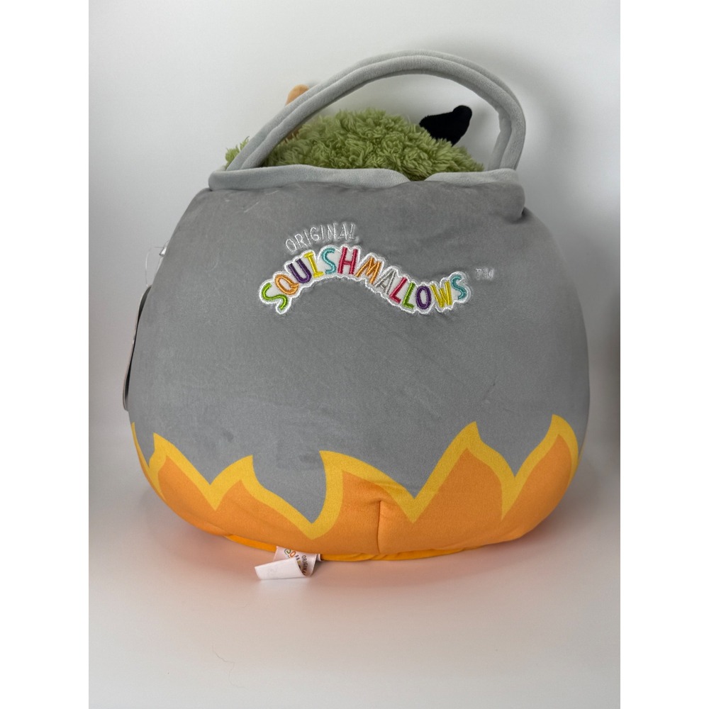 Squishmallows Johanna Cauldron Halloween Treat Pail Plush Candy Bucket NWT